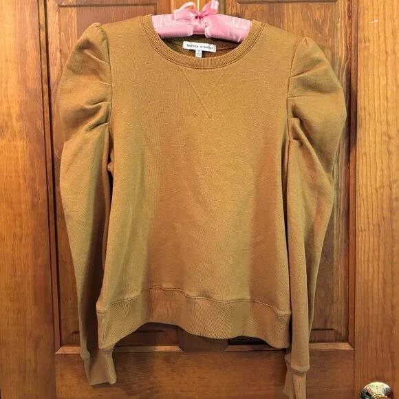 Rebecca Minkoff Janine Sweatshirt Caramel Ruffle - Picture 2 of 10